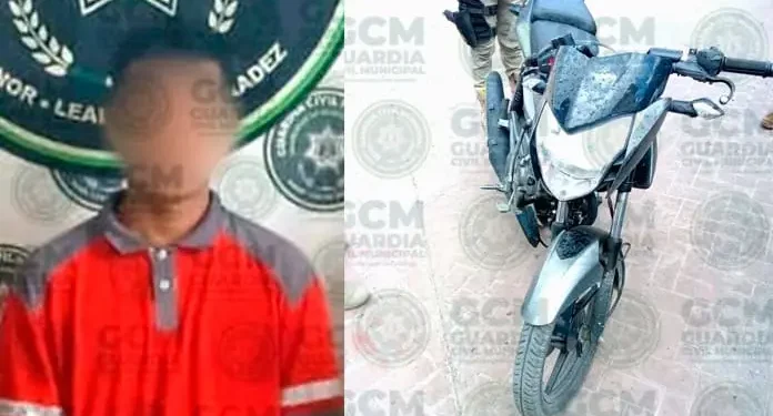 Aseguran moto con reporte de robo en la colonia Valle de la Palma