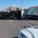 Una camioneta se vuelca en zona industrial