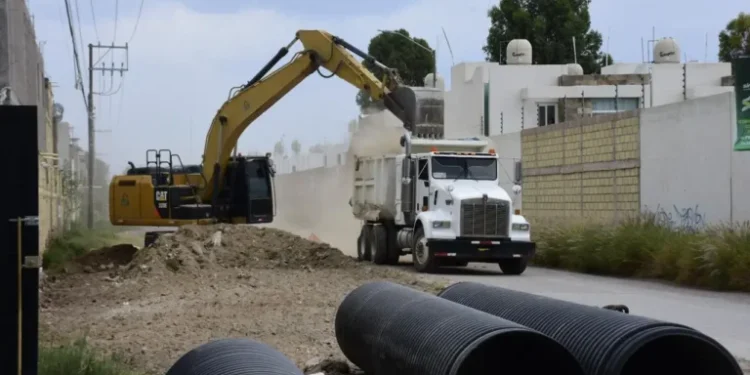 VIDEO | Avanza 50% construcción del colector pluvial en Privadas de la Hacienda en Soledad