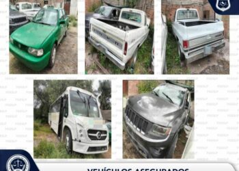 Asegura FGESLP vehículos robados en cateo en Mexquitic de Carmona