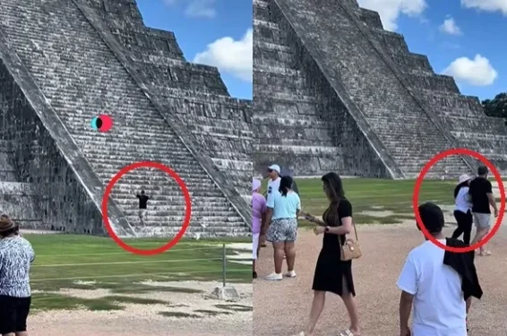 VIDEO | Turista ignora advertencias y sube a la pirámide de Kukulcán en Chichén Itzá