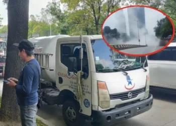 ¡Otra pipa! Fuga de gas en Circuito Interior, dirección La Raza, desata pánico