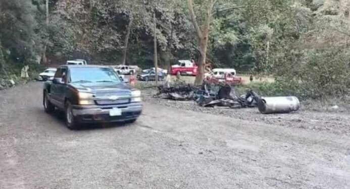 Explota pipa de gas en la carretera Xilitla–San Juan del Río; no hubo víctimas