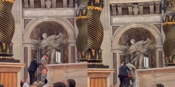 Hombre orinó y profanó altar en la Basílica de San Pedro durante misa en el Vaticano