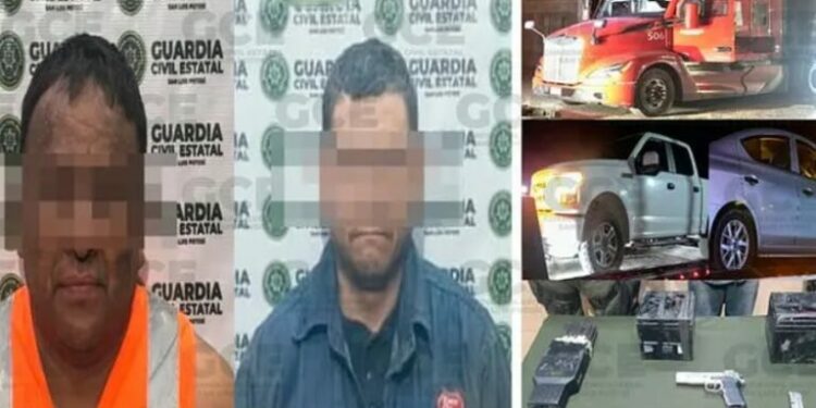 Caen dos presuntos asaltantes de tráilers tras balacera en carretera a México