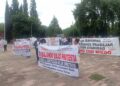 Protestan trabajadores del Tecnológico de San Luis