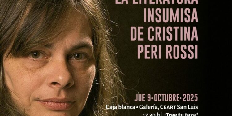Ceart San Luis Potosí invita al Café Literario “La literatura insumisa de Cristina Peri Rossi”