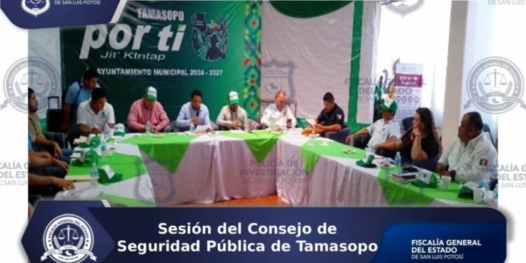 FGESLP participa en sesión del Consejo de Seguridad de Tamasopo para fortalecer acciones preventivas