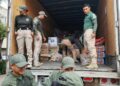 La Guardia Civil Estatal envía ayuda humanitaria recabada hacia la Huasteca Potosina