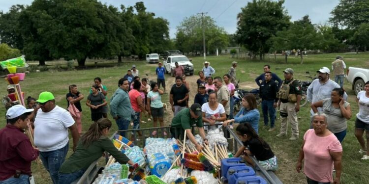 Se intensifican apoyos en la Huasteca tras daños provocados por las lluvias