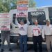 Transportistas protestan con caravana por falta de citas para sacar licencias y multas