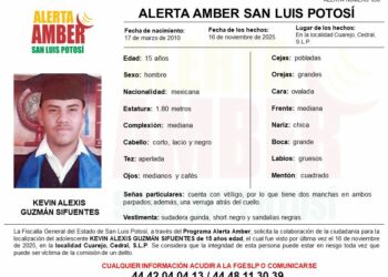FGESLP activa Alerta Amber para localizar a adolescente de 15 años