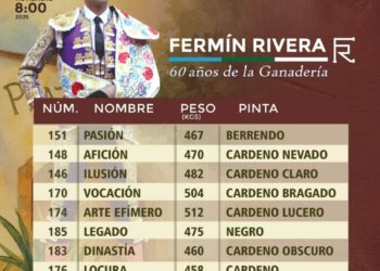 Toros con presencia para la encerrona de Fermín Rivera