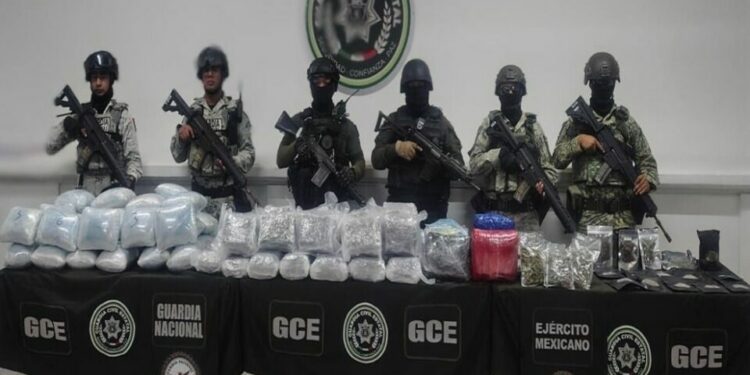 BOMI asegura 50 kilos de marihuana en Mexquitic