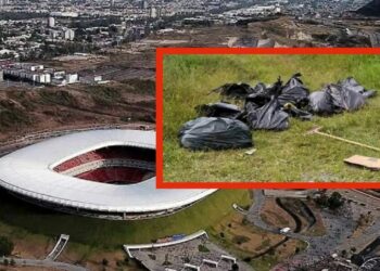 Suman 456 bolsas con restos humanos hallados cerca del estadio Akron, sede del Mundial 2026
