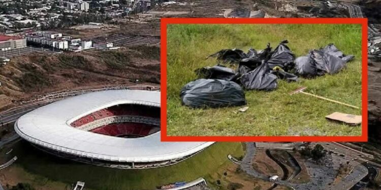 Suman 456 bolsas con restos humanos hallados cerca del estadio Akron, sede del Mundial 2026