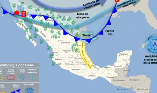 Esta es la fecha en la que entrará el frente frío 14 a México y los estados afectados