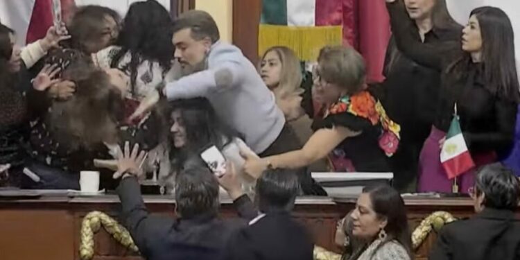 Pelea entre legisladores de Morena y PAN deja lesionada a la diputada Claudia Pérez en el Congreso CDMX