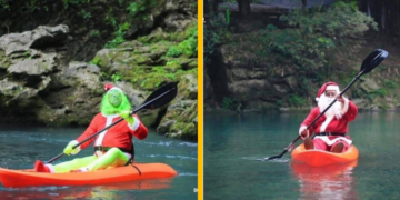 Santa y el Grinch cambian la nieve por la Huasteca Potosina