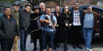 Graban película “Tres Peligrosos Compadres 2” en Cerro de San Pedro