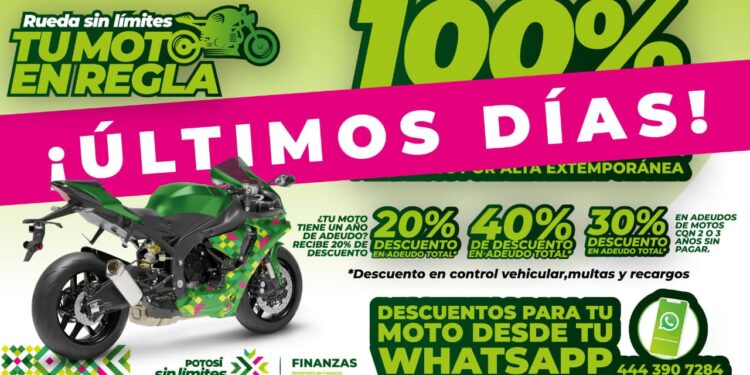 Descuentos tienen sus últimos días para la regularización de motocicletas