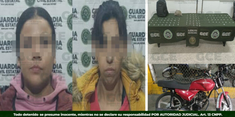 Detienen a dos mujeres y un menor con metanfetamina y marihuana en El Sauzalito