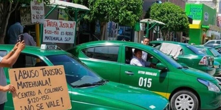 Cobros excesivos de taxis en Matehuala reavivan exigencia para permitir plataformas digitales