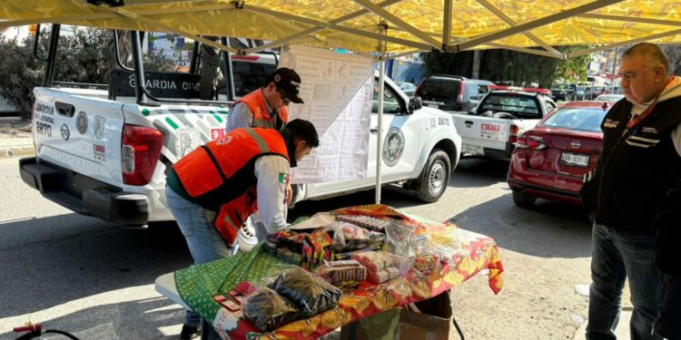 Intensifican decomisos de pirotecnia en las cuatro regiones de San Luis Potosí durante cierre de año