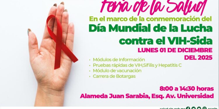 SLP conmemora el Día Mundial del SIDA con pruebas rápidas y acciones de prevención