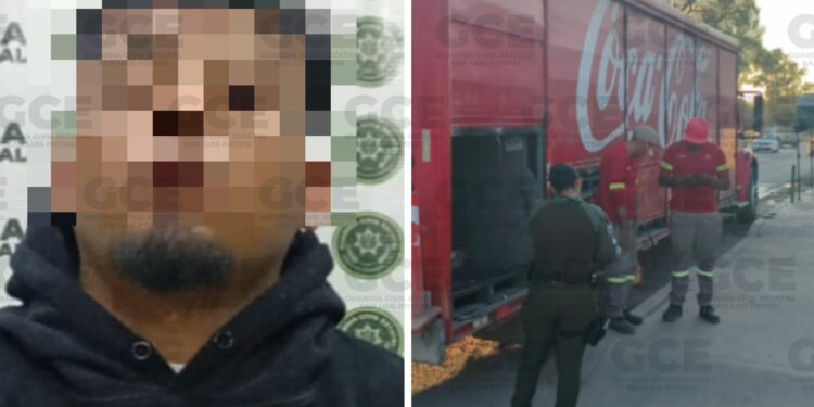 GCE frustra escape de presunto ladrón de transportista y recupera camión robado