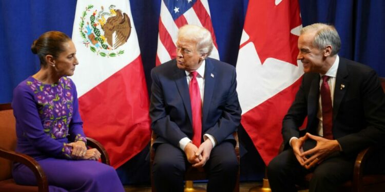 Sheinbaum se reúne con Trump y Carney en sorteo del Mundial 2026 para fortalecer cooperación comercial