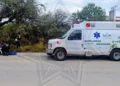 Motociclista sufre accidente en camino rural de Mexquitic