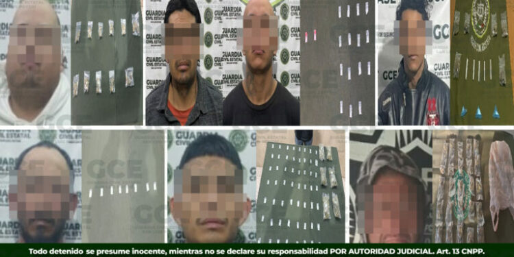 Siete detenidos por presunta posesión de droga en distintos municipios de San Luis Potosí