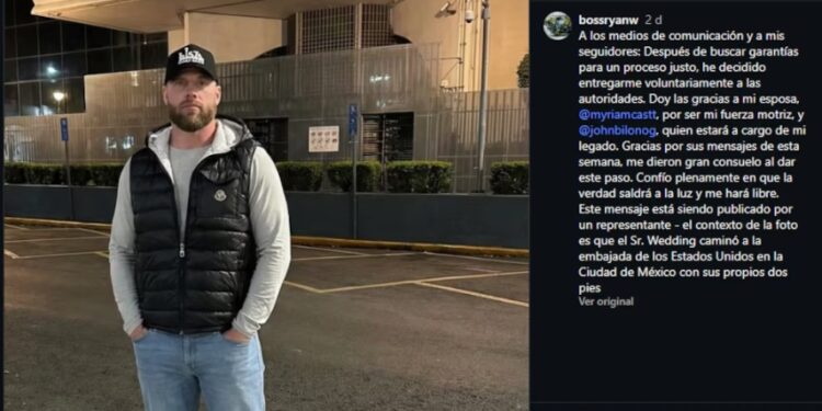 Sheinbaum niega que foto de Ryan Wedding frente a embajda de EEUU haya sido creada con IA