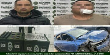 Guardia Civil Estatal detiene a dos hombres armados tras persecución en Matehuala; aseguran armas y “poncha llantas”