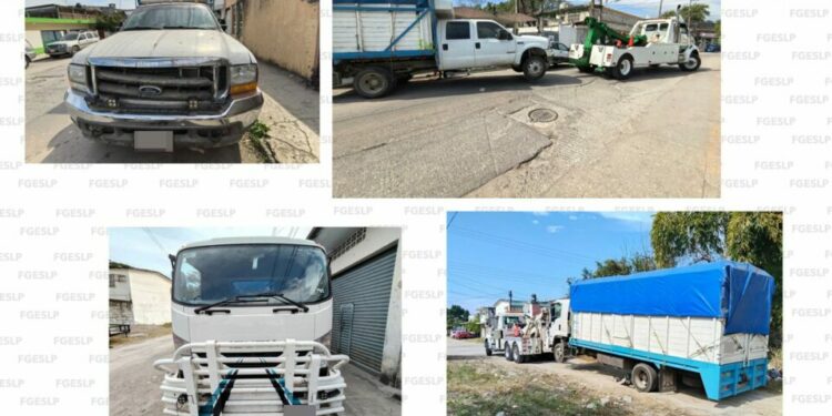 Aseguran dos vehículos relacionados con investigaciones en distintos puntos de Ciudad Valles