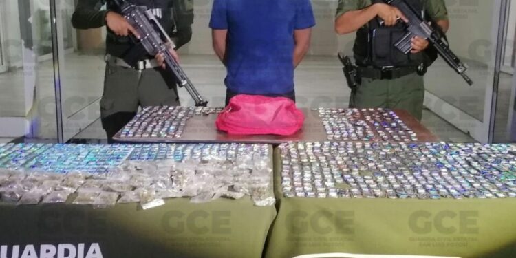 GCE detuvo a presunto vendedor de droga con miles de dosis