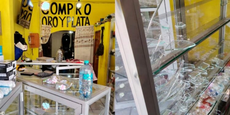 Roban joyería en el centro de Rioverde; pérdidas serían de hasta 500 mil pesos