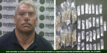 Detienen a hombre con droga en la colonia Tercera Chica