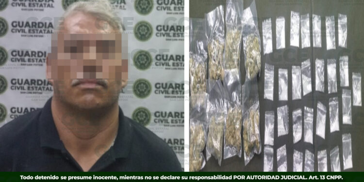 Detienen a hombre con droga en la colonia Tercera Chica