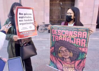 Protestan contra la reforma laboral piden 40 ahora ya y descansos de dos días