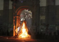 Arzobispo de SLP condena daños a templos durante protestas del 8M