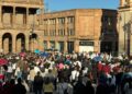Celebran misa de desagravio frente al templo de La Compañía tras daños del 8M