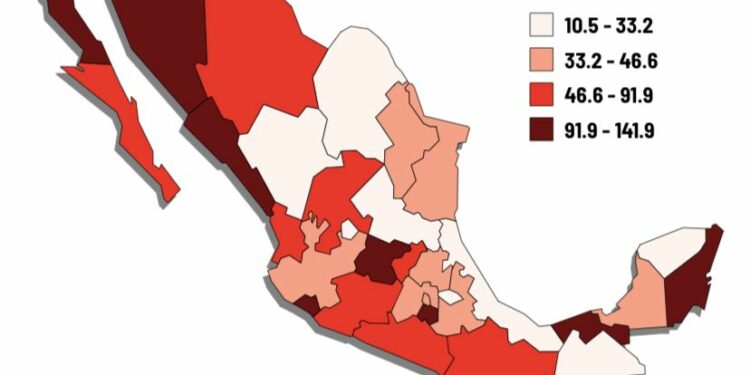 Informe de México Evalúa ubica a San Luis Potosí entre los estados con menor violencia letal
