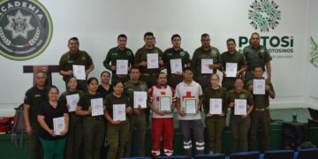 Capacitan a instructores en primeros auxilios y fortalecen formación en Academia de Seguridad de SLP.