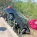 Auto cae a desnivel en Periférico Norte; no hay lesionados