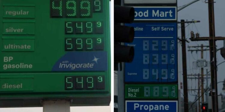 Gasolina rompe techo de 4 dólares en EE. UU. y despierta críticas a Trump