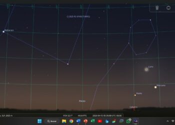 Madrugada astronómica: cometa y cuatro astros protagonizan conjunción este 15 de abril
