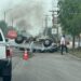 Vuelca vehículo en la lateral de la carretera 57; hay un lesionado