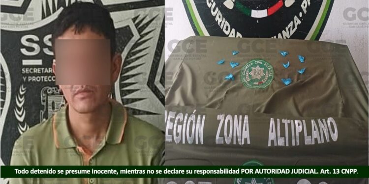 Detienen en Matehuala a presunto integrante de red de narcomenudeo